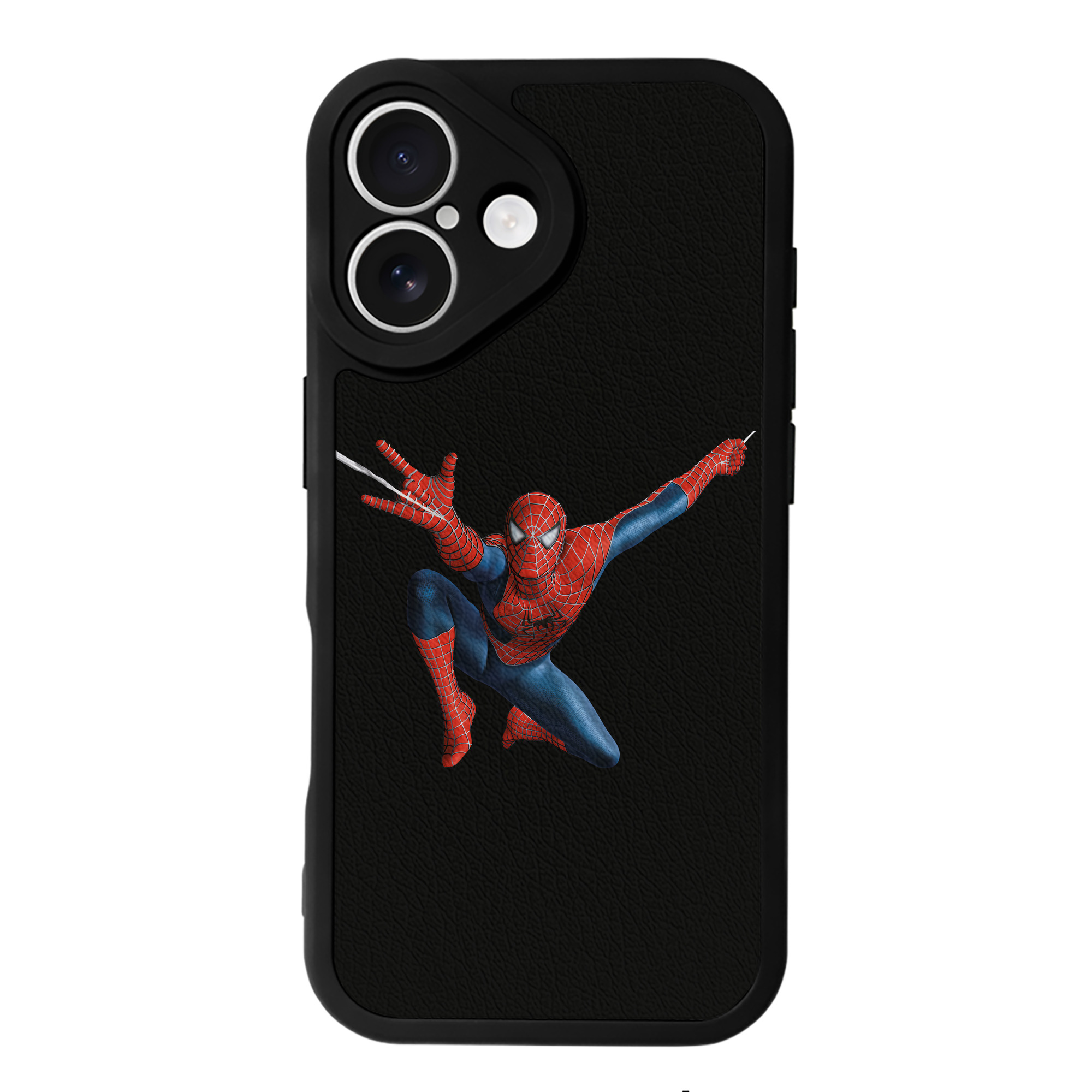 Spider Man スパイダーマン 【iPhone 16シリーズ対応】シリコンスマホケース（レザー調） 材質：シリコン